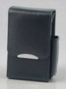 Sigarettenbox Zwart Leder voor pakje 20st 100mm SKS